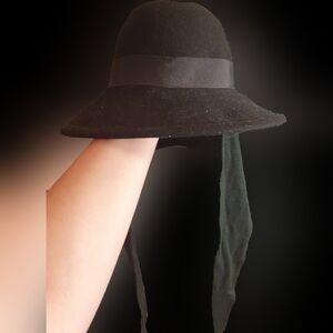 True Vintage wool felt winter earmuffs scarf hat